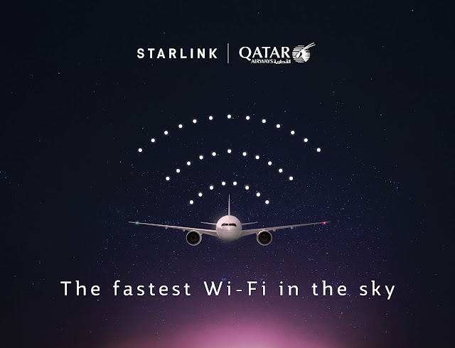 Qatar Airways Starlink, in-flight internet, Starlink Boeing 777, Qatar Airways Wi-Fi, best in-flight entertainment, free in-flight Wi-Fi, Qatar Airways connectivity, flying with Qatar Airways, Starlink in the sky, high-speed in-flight internet.